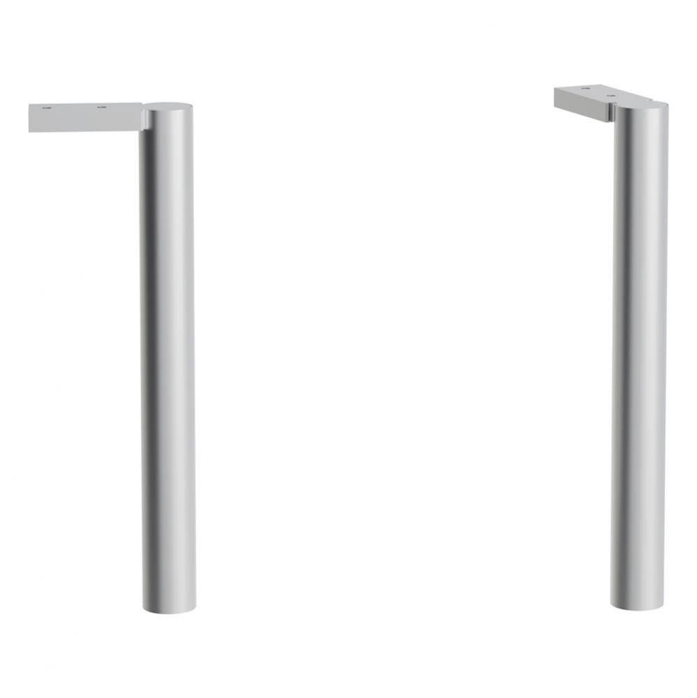 Set of adjustable feet (2 pieces), height 11-1/16'', anodized aluminum surface