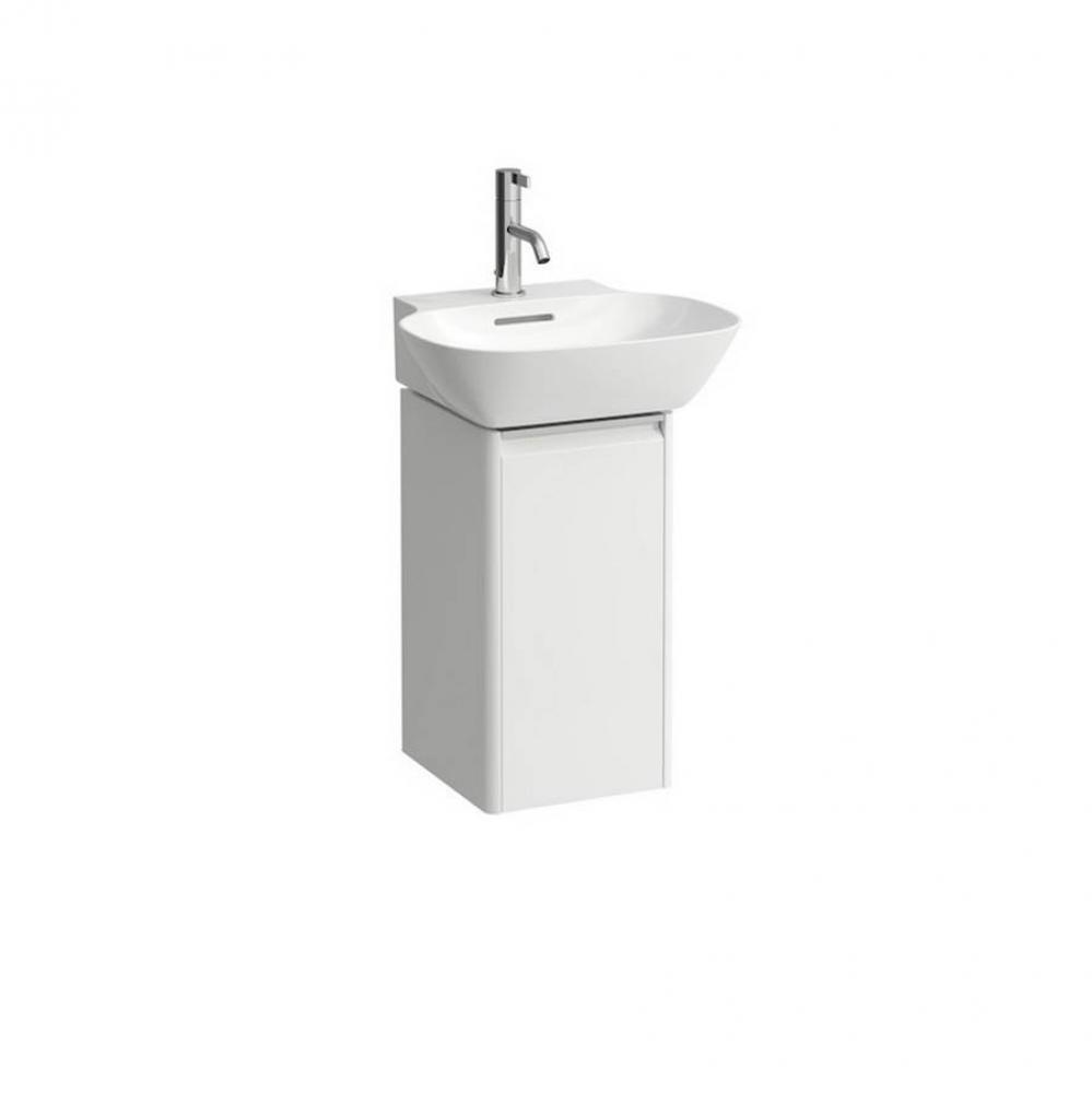 Vanity Only, 1 door, right hinged, 1 internal shelf, matching countertop small washbasin 815301