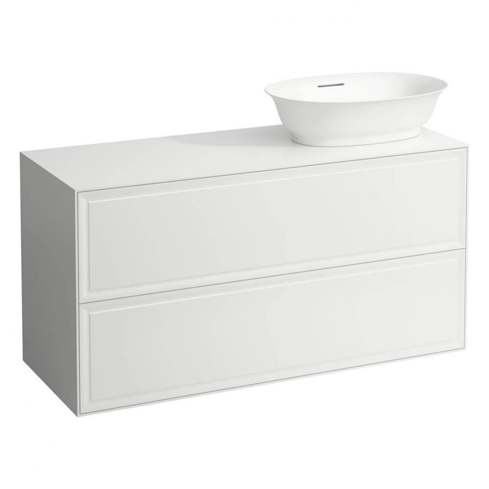 Drawer element Only, 2 drawers, cut-out right, matches bowl washbasins 812852, 812854