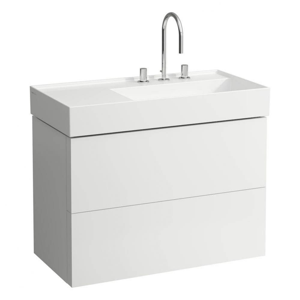 Vanity Only with two drawers for washbasin shelf left 810339 (incl. organiser)