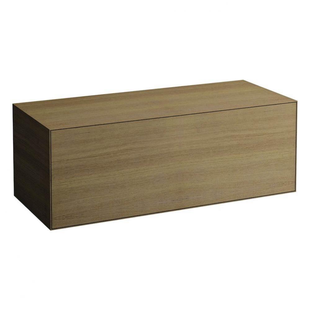 Vanity Unit, with one drawer, without cut out, lacquered surface veneer with solid wood edges