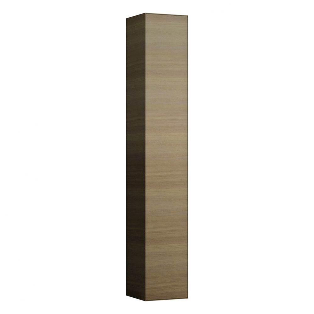 Tall Cabinet, 1 door, left or door hinge right, with 4 wooden shelves, lacquered surface veneer wi
