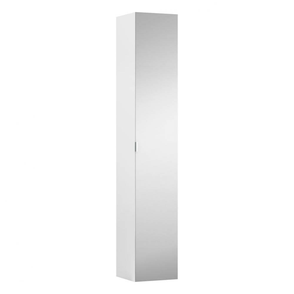 Tall Cabinet with mirrored front, left or door hinge right, 4 shelves