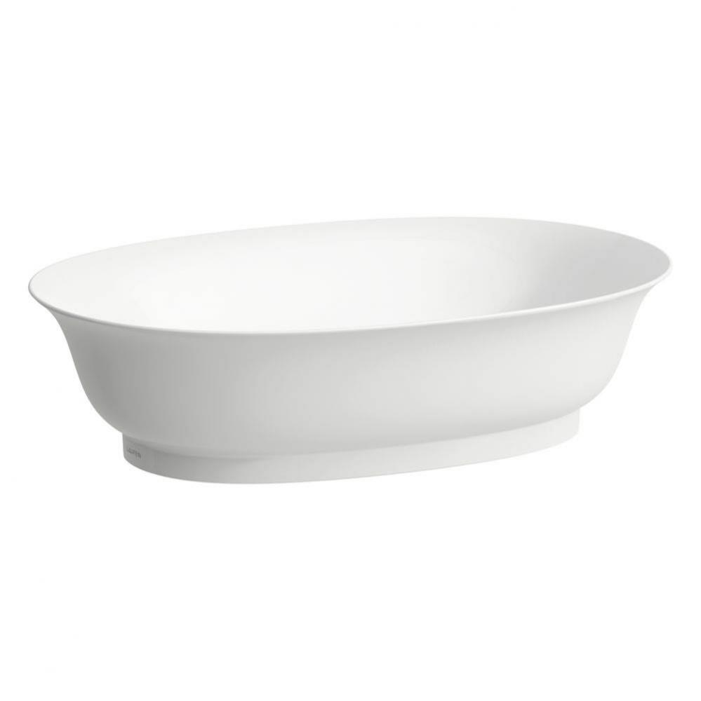 Bowl washbasin, oval - without overflow - Optional ceramic drain & cover