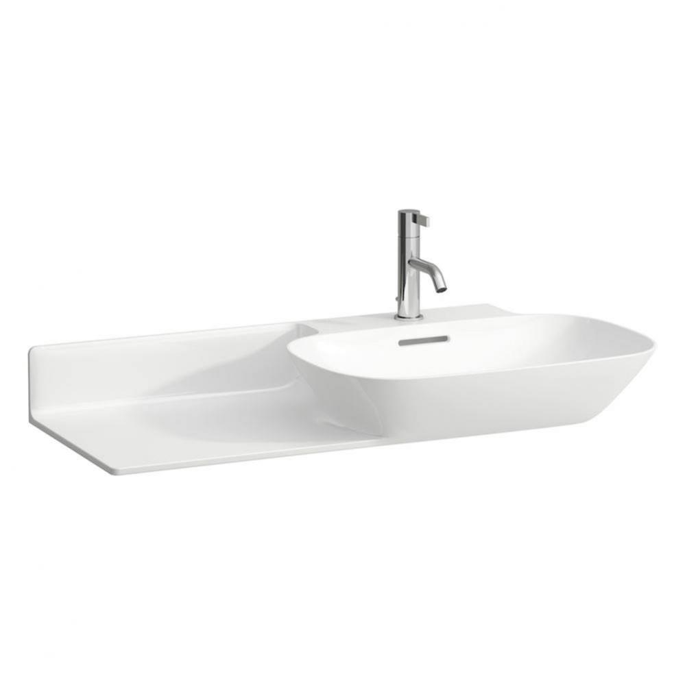 Washbasin console, shelf left, wall mounted