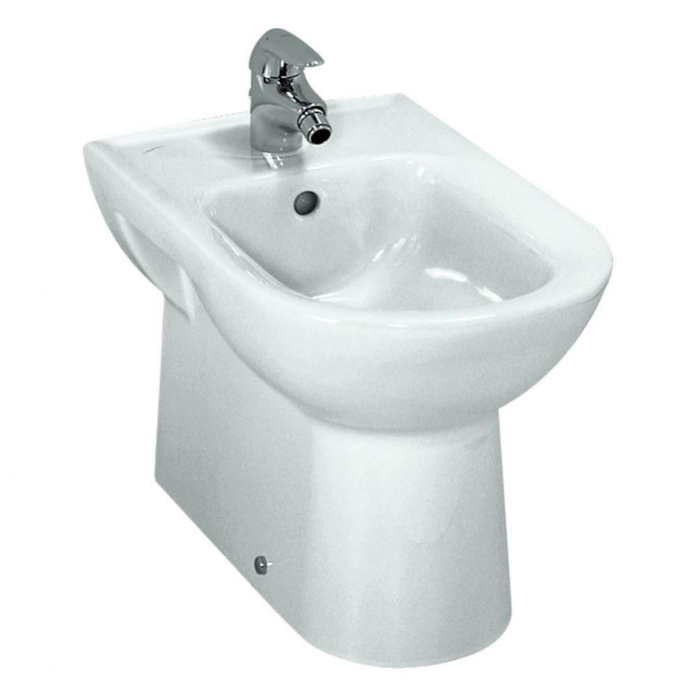 Floorstanding bidet (option 304: with 1 centered tap hole, without lateral holes for water inlet)
