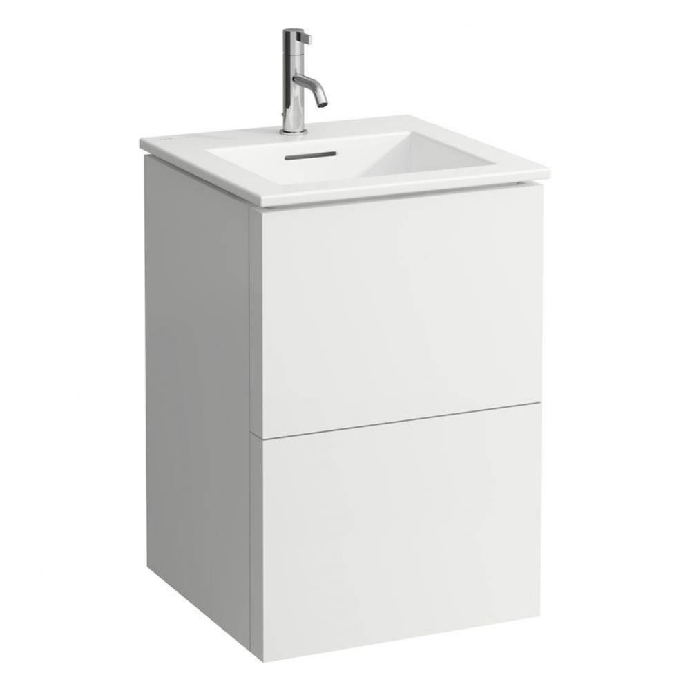 Combipack 19 11/16'', washbasin ''slim'' with vanity unit with 2 dra