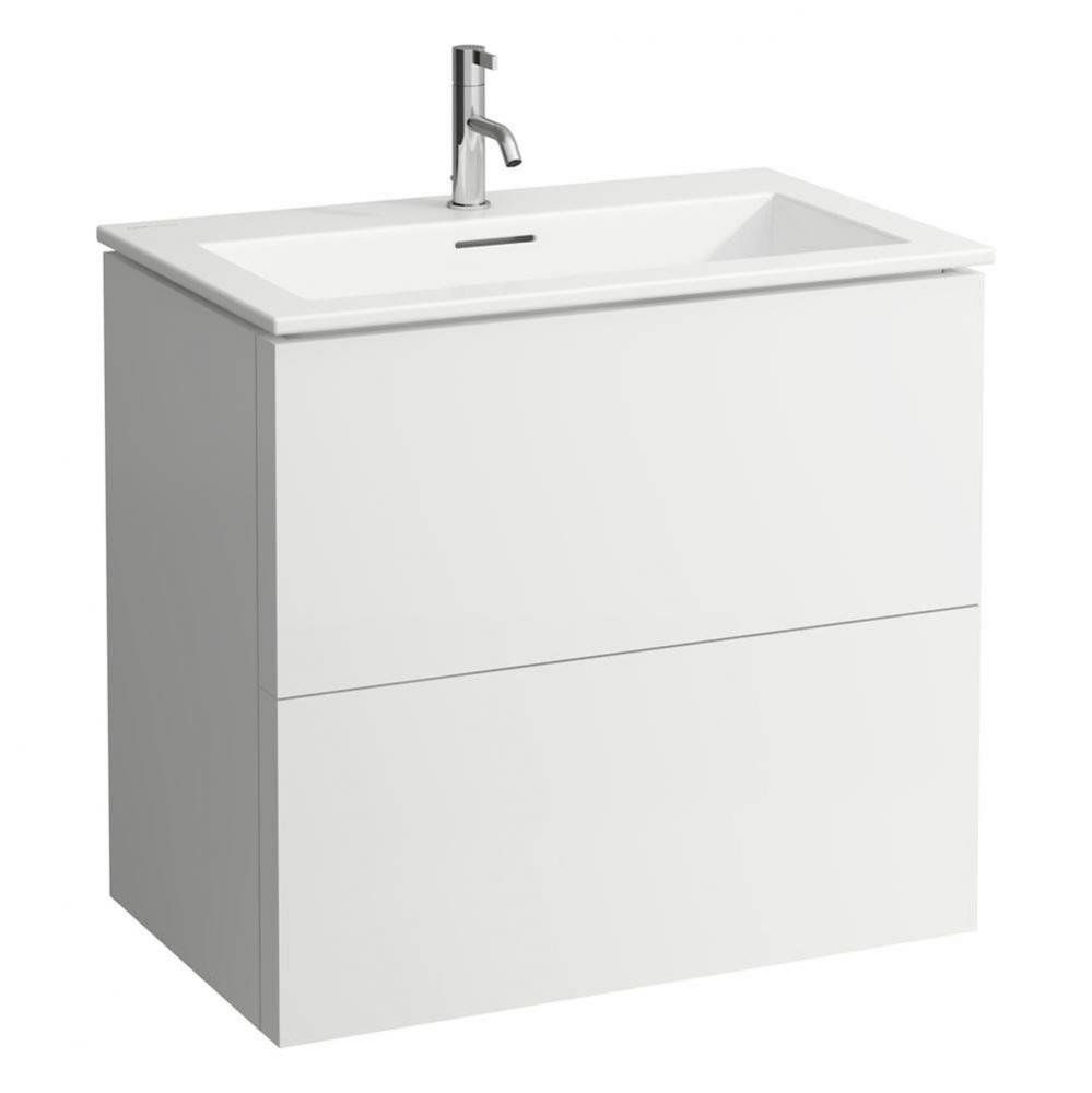 Combipack 31 1/2'', washbasin ''slim'' with vanity unit with 2 drawe
