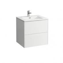 Laufen H864960M361041 - Pack: Washbasin + Vanity Unit 60; Pro S slim washbasin white with tap bank, with one tap hole, wit