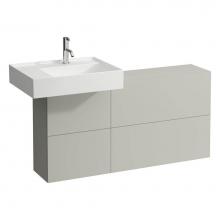 Laufen H4082910336411 - Sideboard ONLY with 1 door and 2 flaps, basin left, matching washbasins 810334, 810335, 810338, 81