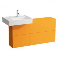 Laufen H4082910336431 - Sideboard ONLY with 1 door and 2 flaps, basin left, matching washbasins 810334, 810335, 810338, 81