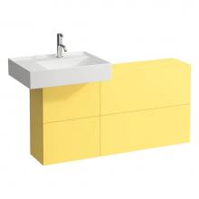 Laufen H4082910336441 - Sideboard ONLY with 1 door and 2 flaps, basin left, matching washbasins 810334, 810335, 810338, 81