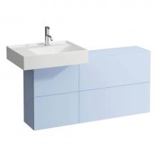 Laufen H4082910336451 - Sideboard ONLY with 1 door and 2 flaps, basin left, matching washbasins 810334, 810335, 810338, 81