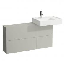 Laufen H4082920336411 - Sideboard ONLY with 1 door and 2 flaps, washbasin right, matching washbasins 810332, 810334, 81033