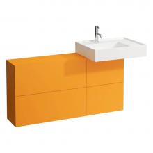 Laufen H4082920336431 - Sideboard ONLY with 1 door and 2 flaps, washbasin right, matching washbasins 810332, 810334, 81033