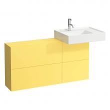 Laufen H4082920336441 - Sideboard ONLY with 1 door and 2 flaps, washbasin right, matching washbasins 810332, 810334, 81033