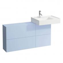Laufen H4082920336451 - Sideboard ONLY with 1 door and 2 flaps, washbasin right, matching washbasins 810332, 810334, 81033