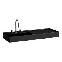 Laufen H813332716111U - Washbasin, shelf right, with concealed outlet, w/o overflow, wall mounted