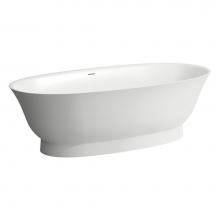 Laufen H220852000000U - Freestanding Bathtub, made of solid surface material Sentec - Matte Satin finish