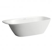 Laufen H230302000000U - Freestanding bathtub, made of Sentec solid surface, with integrated head rest, Matte Satin Finish