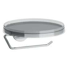 Laufen H3843320040001 - Toilet roll holder, 7-1/4'', including bowl ''disc'', transparent cr