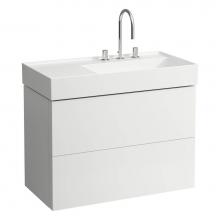 Laufen H4076080336401 - Vanity Only with two drawers for washbasin shelf left 810339 (incl. organiser)