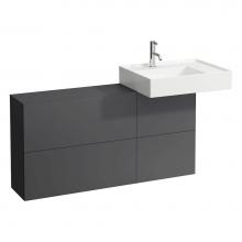 Laufen H4082920336421 - Sideboard ONLY with 1 door and 2 flaps, washbasin right, matching washbasins 810332, 810334, 81033