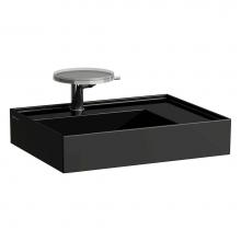 Laufen H810334020185U - Washbasin, shelf right, with concealed outlet, w/o overflow, wall mounted