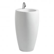 Laufen H811972400109U - Freestanding washbasin, with concealed overflow, incl. ceramic waste cover
