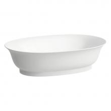Laufen H8128520001121 - Bowl washbasin, oval - without overflow - Optional ceramic drain & cover