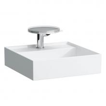 Laufen H815331000185U - Small washbasin with concealed outlet, w/o overflow, wall mounted