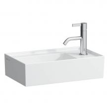 Laufen H815334000112U - Small washbasin, tap bank right, with concealed outlet, w/o overflow, wall mounted
