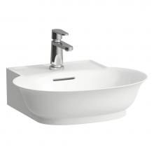 Laufen H815852000109U - Small Washbasin, wall mounted - Optional ceramic drain & cover