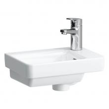Laufen H815960000104U - Small washbasin, tap bank right, wall mounted
