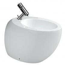 Laufen H8329714003041 - Floorstanding bidet, with concealed overflow, incl. ceramic waste cover