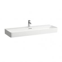 Laufen H8102890001091 - Washbasin, 47.24 x 16.54 x 4.53, with tap bank, without one tap hole, with overflow slot, SaphirKe