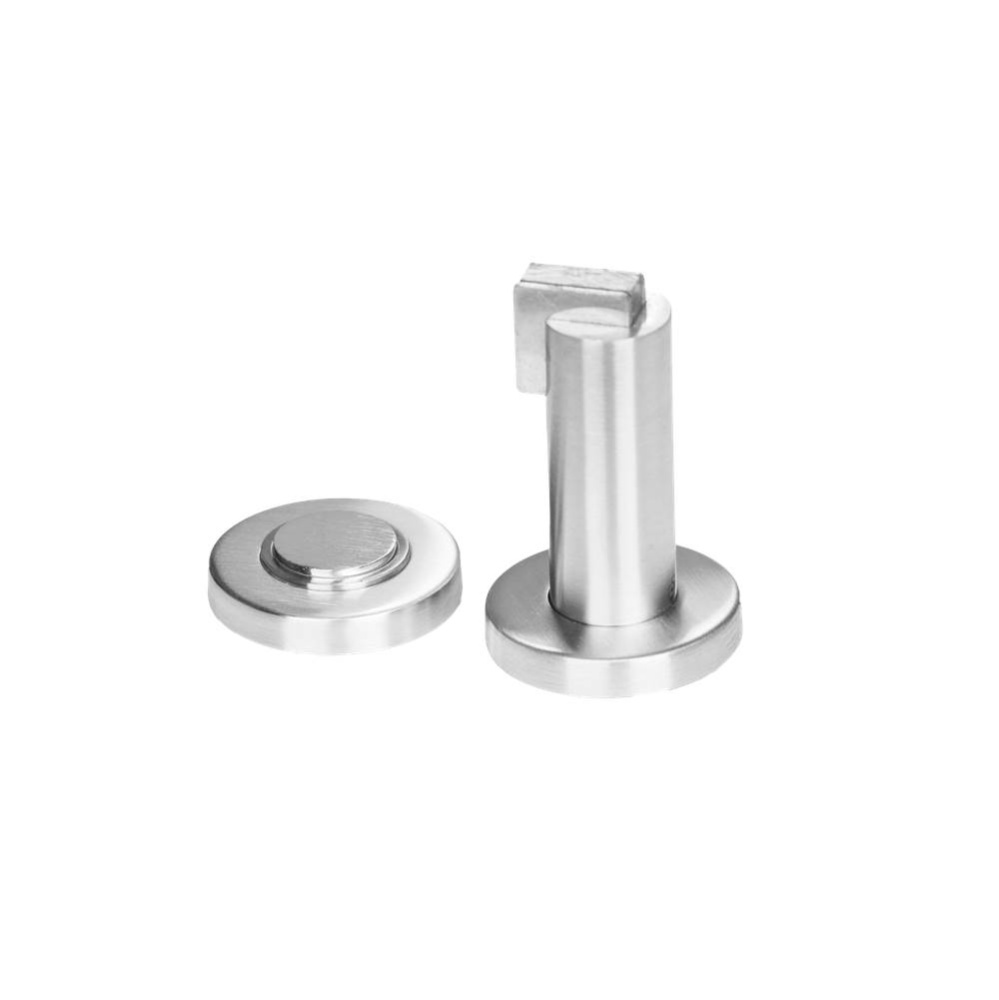 Floor/Wall Magnetic Door Stop, Satin Stainless Steel
