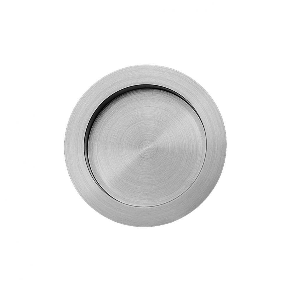 Round Flush Pull, Satin Stainless Steel