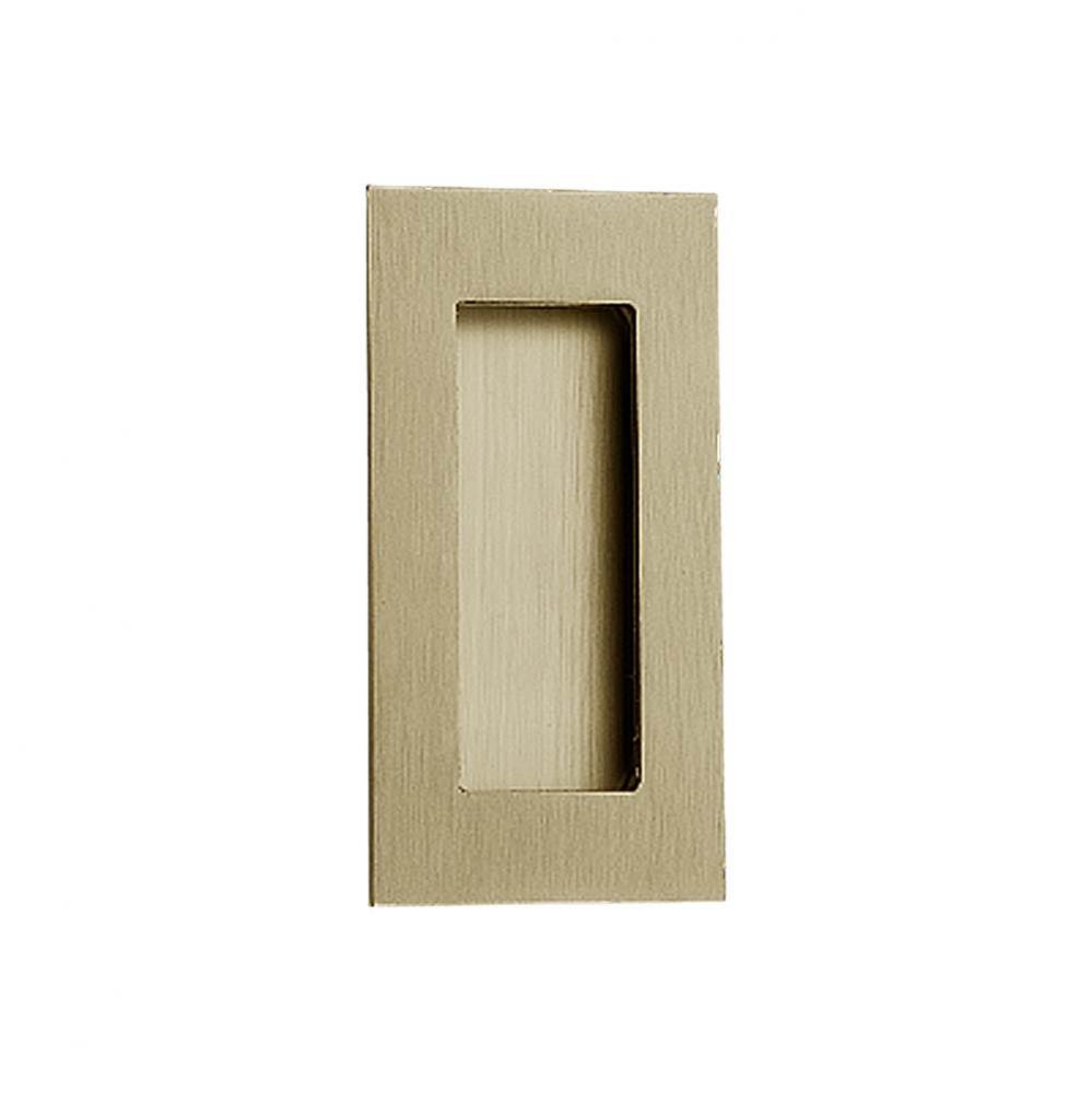 Square Flush Pull, Satin Brass