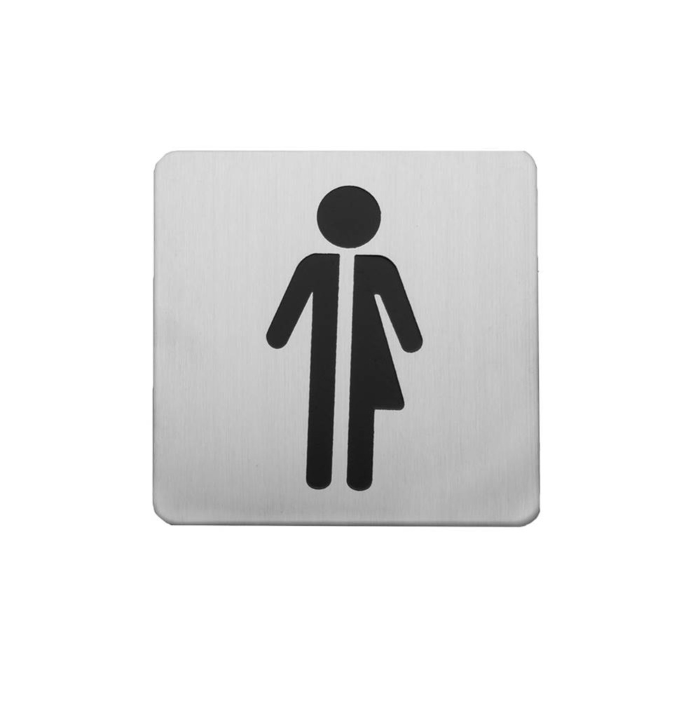 Door Sign, Satin Stainless Steel