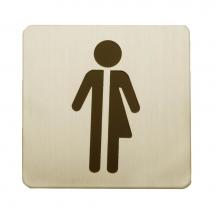 Linnea SGN-76S5-SBR - Door Sign, Satin Brass