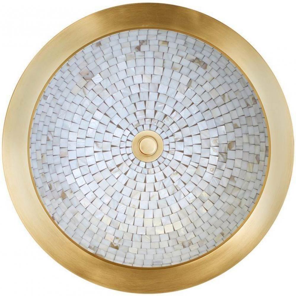 Wok Mosaic Vessel Vintage Brass