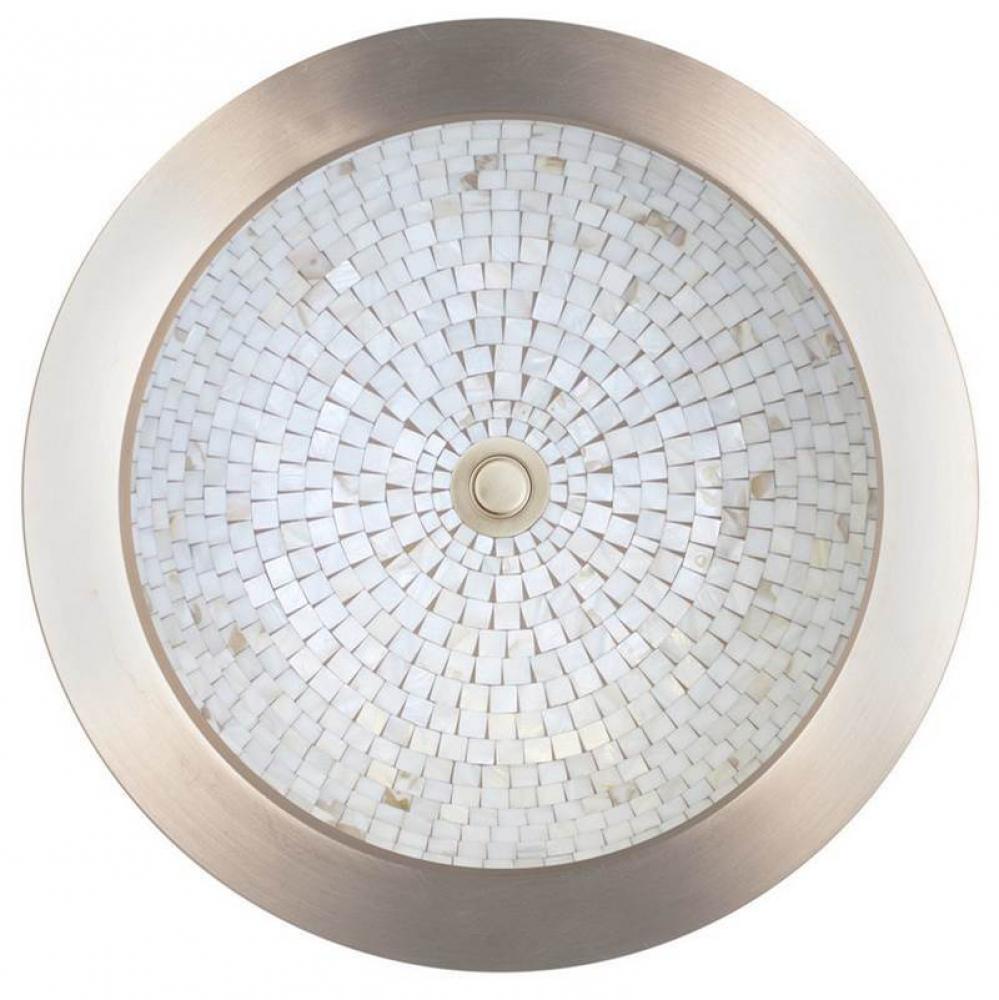 Wok Mosaic Vessel White Bronze