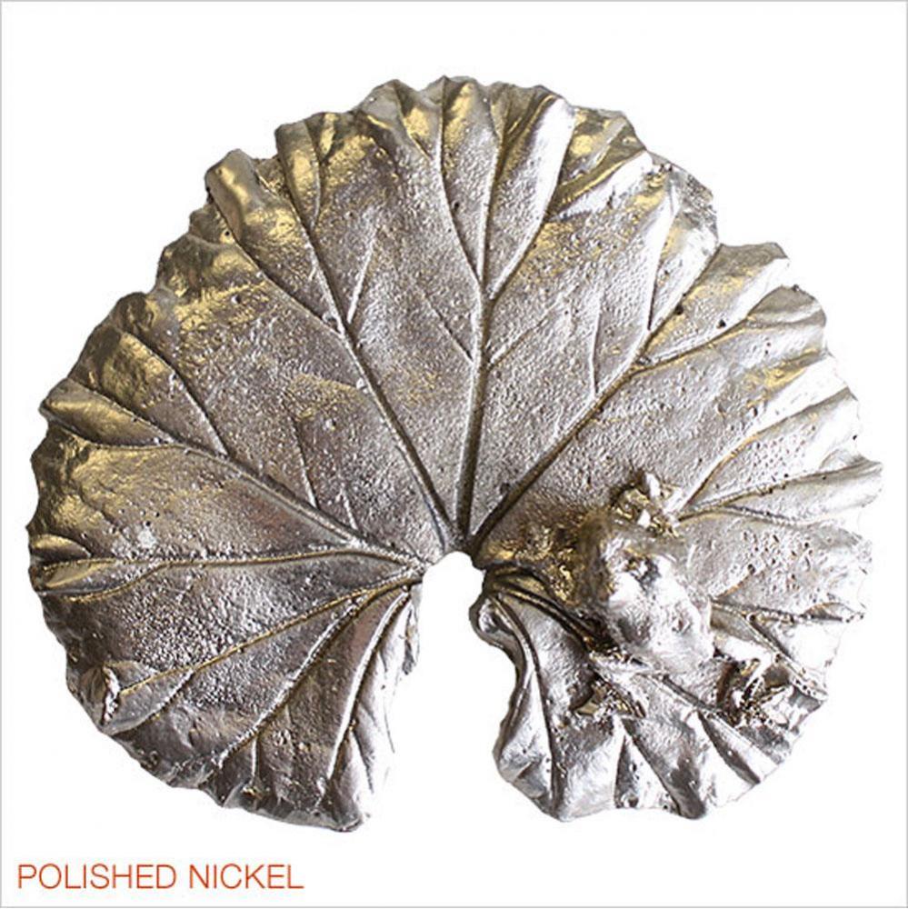 Metal Large Leaf - Polished Nickel - Without Frog