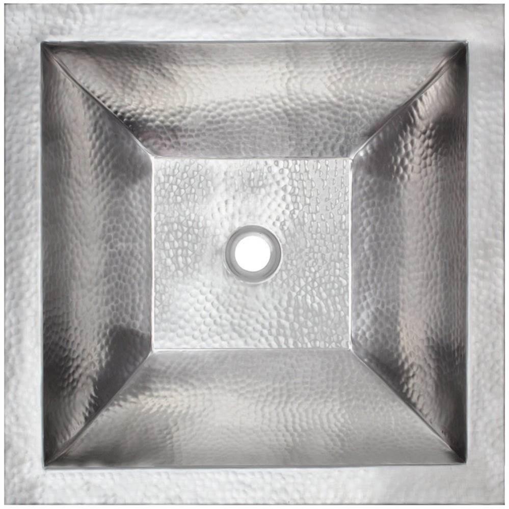 Coco Square Hammered Builder''s Series - Satin Stainless Steel