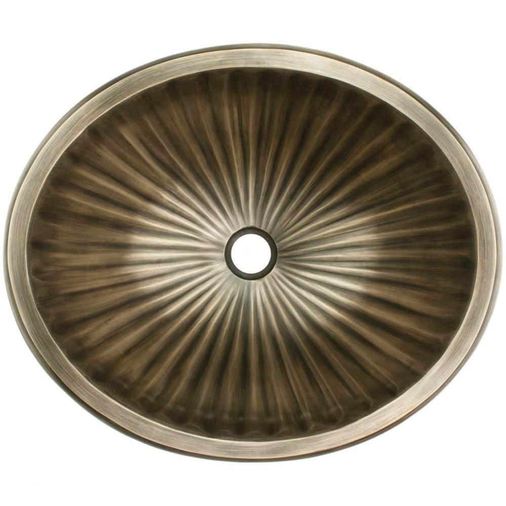 Bronze oval fluted