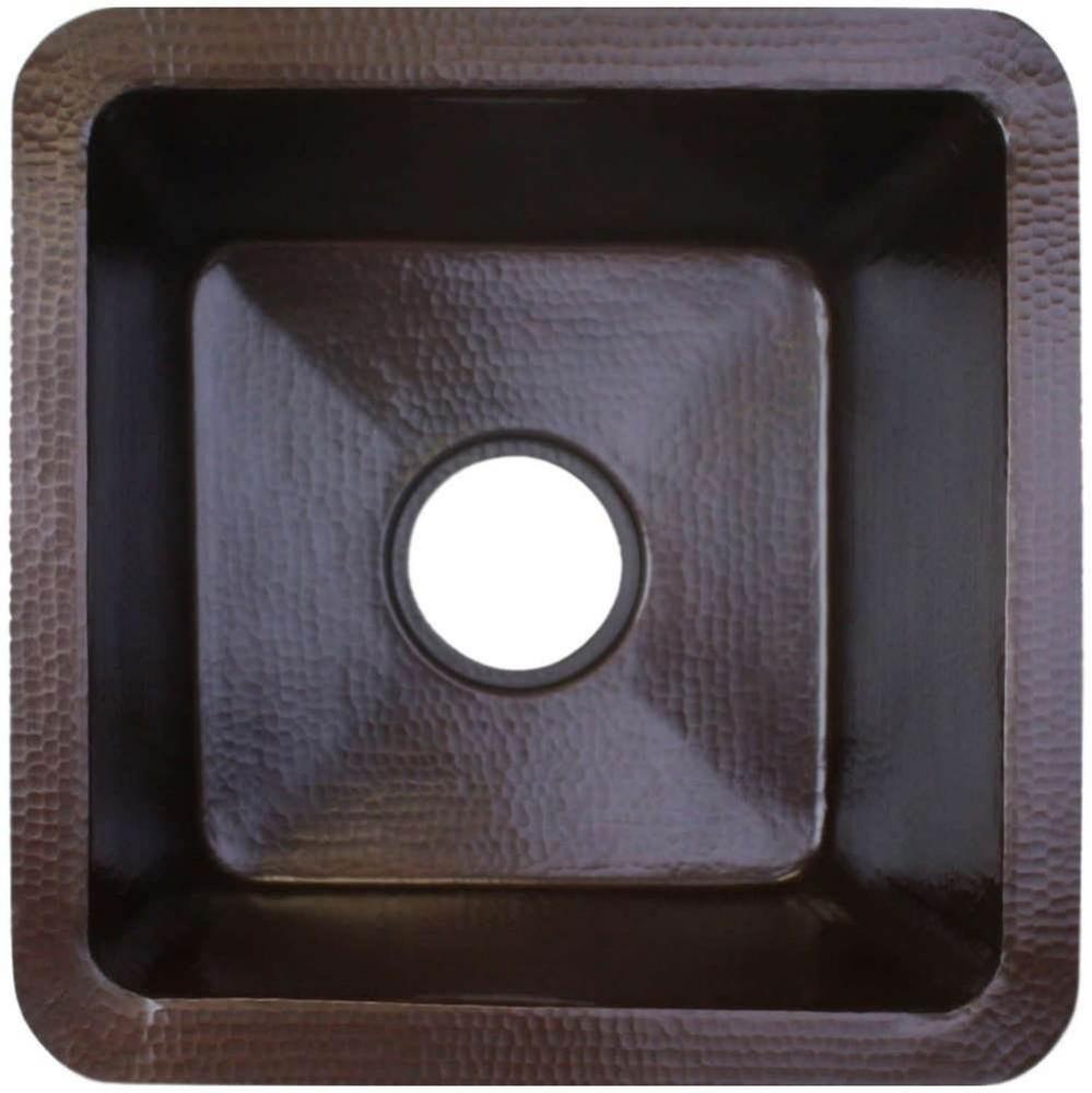 Hammered Small Square with 3.5'' drain opening