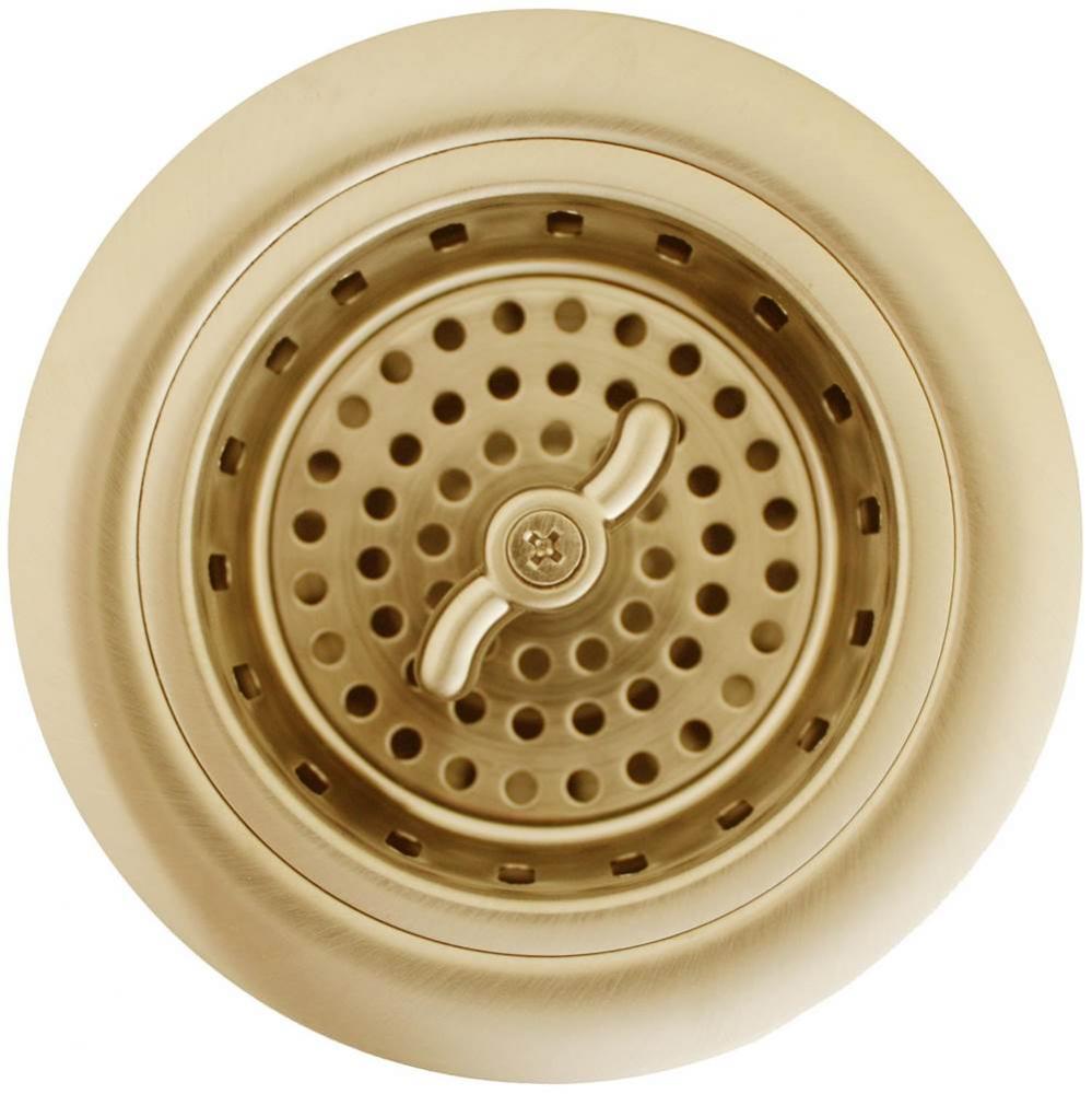 Basket Strainer - Satin Unlacquered Brass