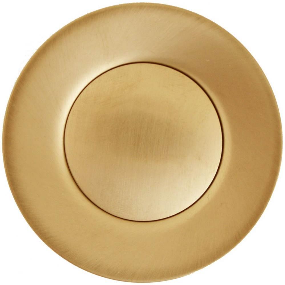 Pop-Up - Satin Unlacquered Brass with horizontal pull rod