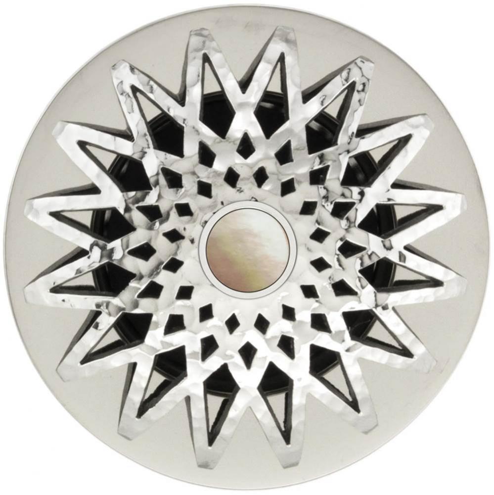 Star Grid Strainer - White Stone Screw, With Overflow